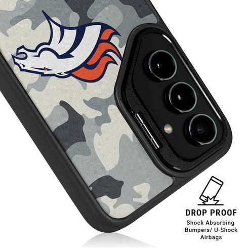 NFL Denver Broncos Camo Galaxy S24 FE Kickstand Case